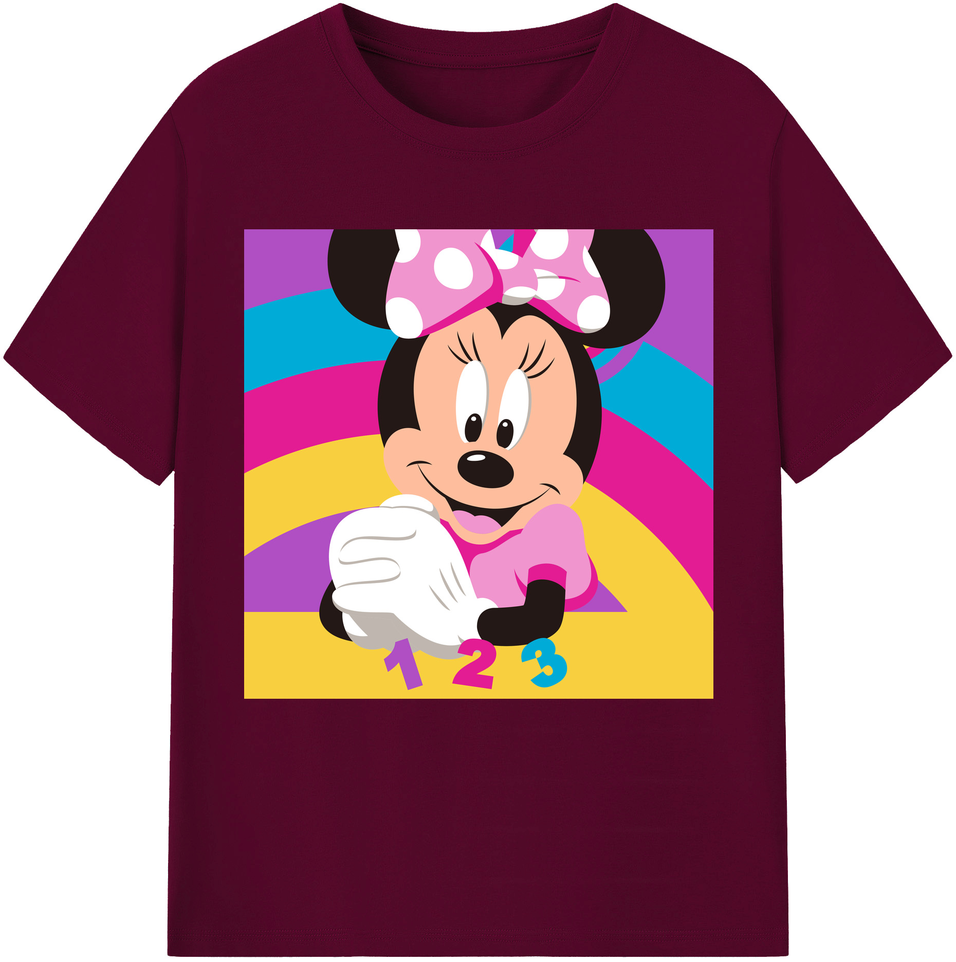 （画像用） ミッキーマウス Mickey Mouse レディースカジュアルプリントTシャツ（綿100％）